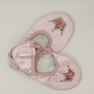 Pink Ballet Shoes with Crown Design